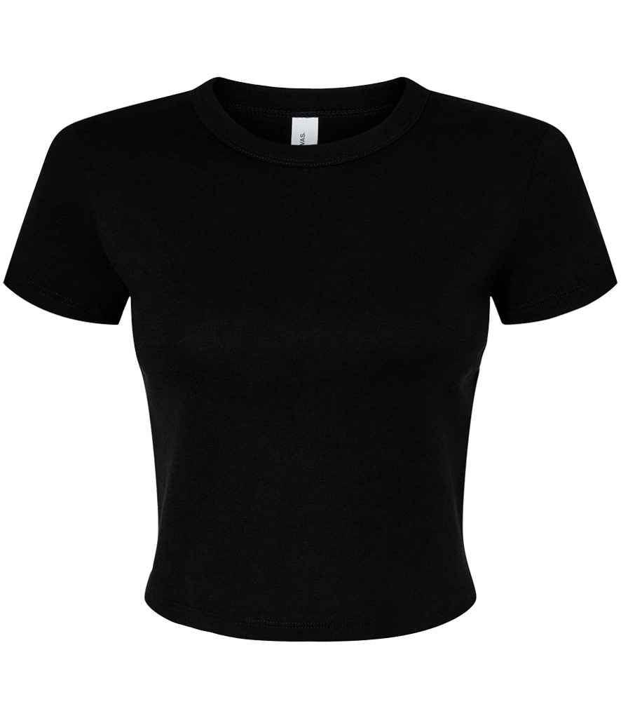Bella+Canvas Bella Ladies Micro Rib Baby T-Shirt - Solid Black Blend (BL1010)