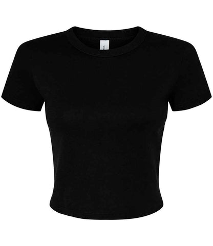Bella+Canvas Bella Ladies Micro Rib Baby T-Shirt - Solid Black Blend (BL1010)