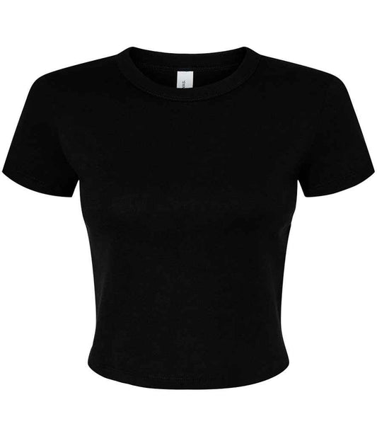 Bella+Canvas Bella Ladies Micro Rib Baby T-Shirt - Solid Black Blend (BL1010)