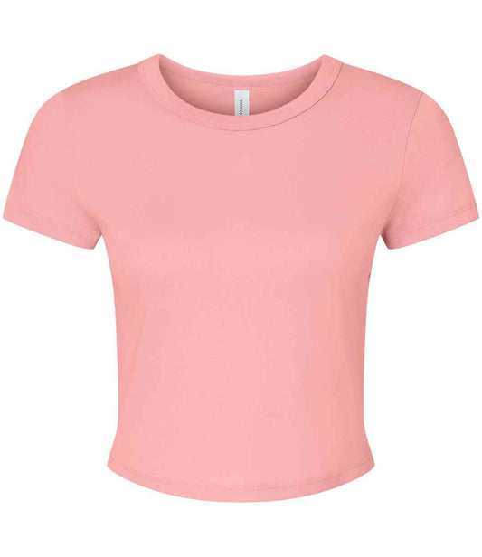 Bella+Canvas Bella Ladies Micro Rib Baby T-Shirt - Solid Pink Blend (BL1010)