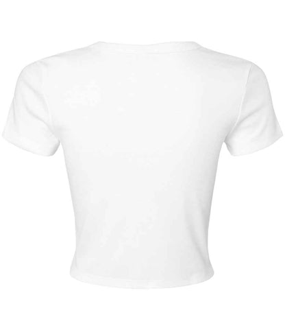 Bella+Canvas Bella Ladies Micro Rib Baby T-Shirt - Solid White Blend (BL1010)