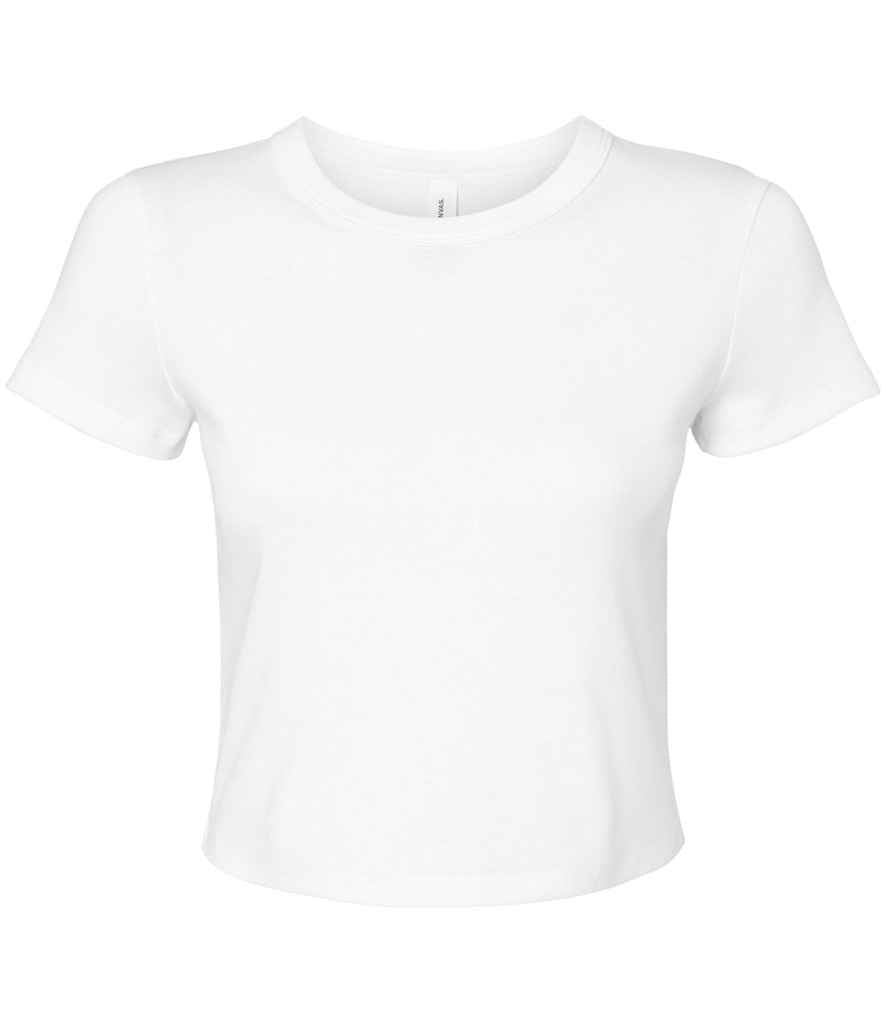 Bella+Canvas Bella Ladies Micro Rib Baby T-Shirt - Solid White Blend (BL1010)