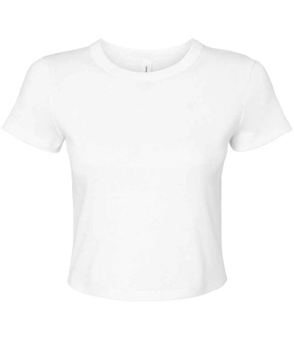 Bella+Canvas Bella Ladies Micro Rib Baby T-Shirt - Solid White Blend (BL1010)