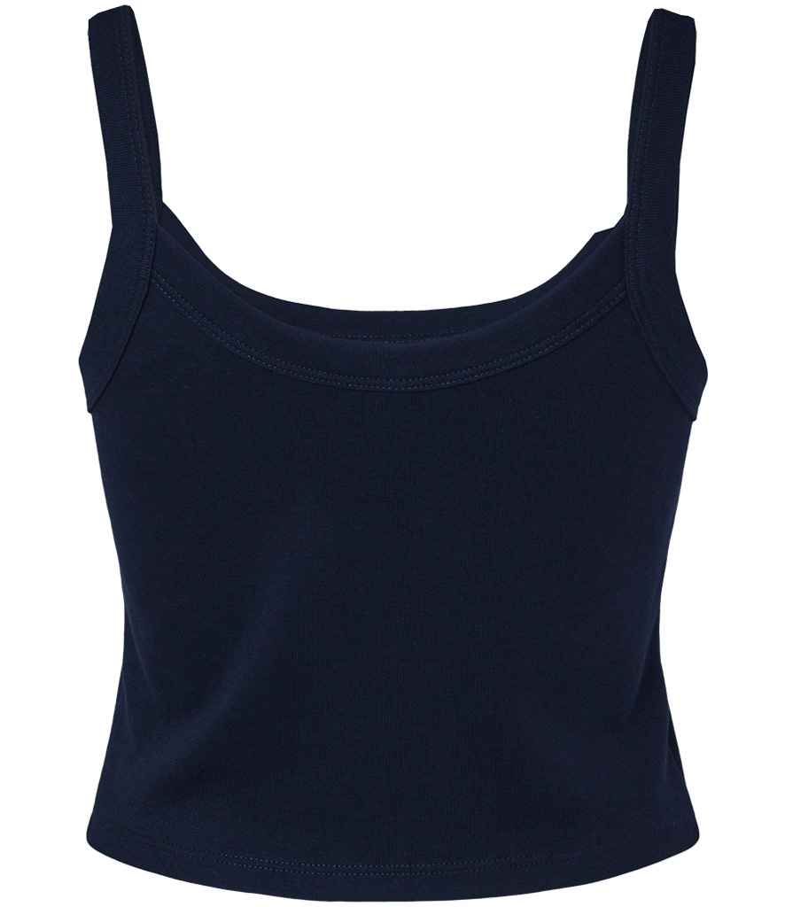 Bella+Canvas Bella Ladies Micro Rib Spaghetti Strap Tank Top - Solid Navy Blend (BL1012)