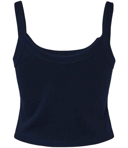 Bella+Canvas Bella Ladies Micro Rib Spaghetti Strap Tank Top - Solid Navy Blend (BL1012)