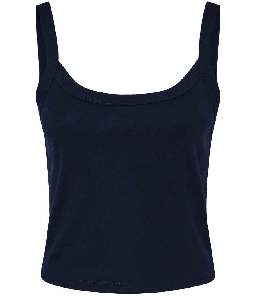 Bella+Canvas Bella Ladies Micro Rib Spaghetti Strap Tank Top - Solid Navy Blend (BL1012)