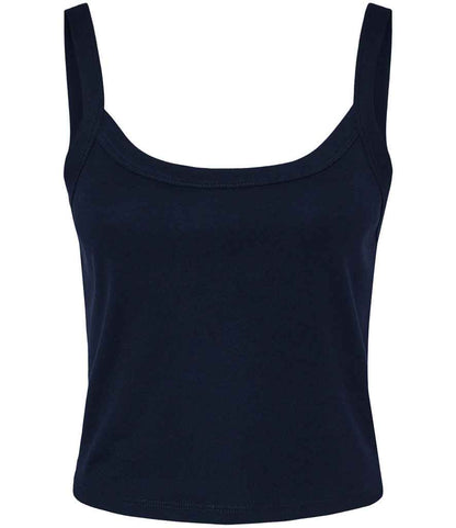 Bella+Canvas Bella Ladies Micro Rib Spaghetti Strap Tank Top - Solid Navy Blend (BL1012)