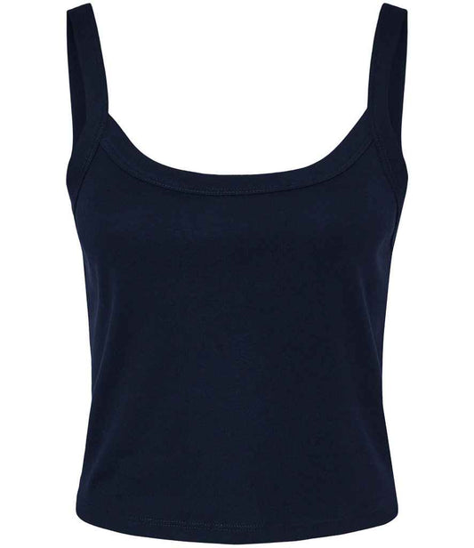 Bella+Canvas Bella Ladies Micro Rib Spaghetti Strap Tank Top - Solid Navy Blend (BL1012)