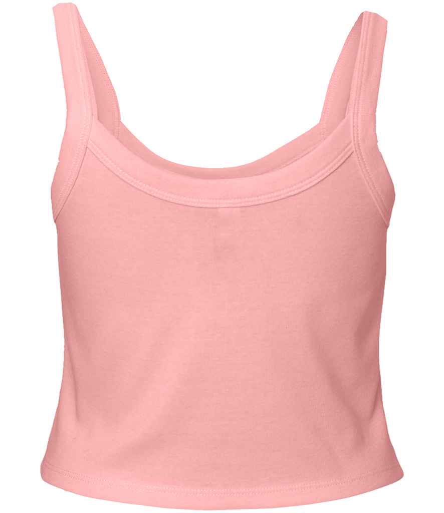 Bella+Canvas Bella Ladies Micro Rib Spaghetti Strap Tank Top - Solid Pink Blend (BL1012)