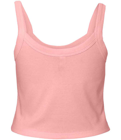 Bella+Canvas Bella Ladies Micro Rib Spaghetti Strap Tank Top - Solid Pink Blend (BL1012)