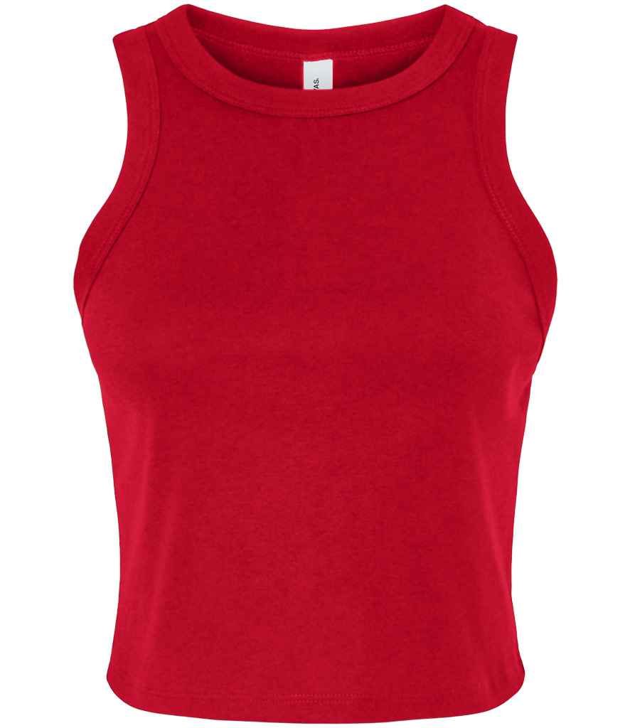 Bella+Canvas Bella Ladies Micro Rib Racer Tank Top - Solid Red Blend (BL1019)