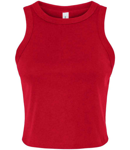 Bella+Canvas Bella Ladies Micro Rib Racer Tank Top - Solid Red Blend (BL1019)
