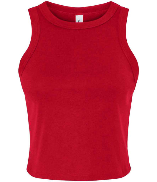 Bella+Canvas Bella Ladies Micro Rib Racer Tank Top - Solid Red Blend (BL1019)