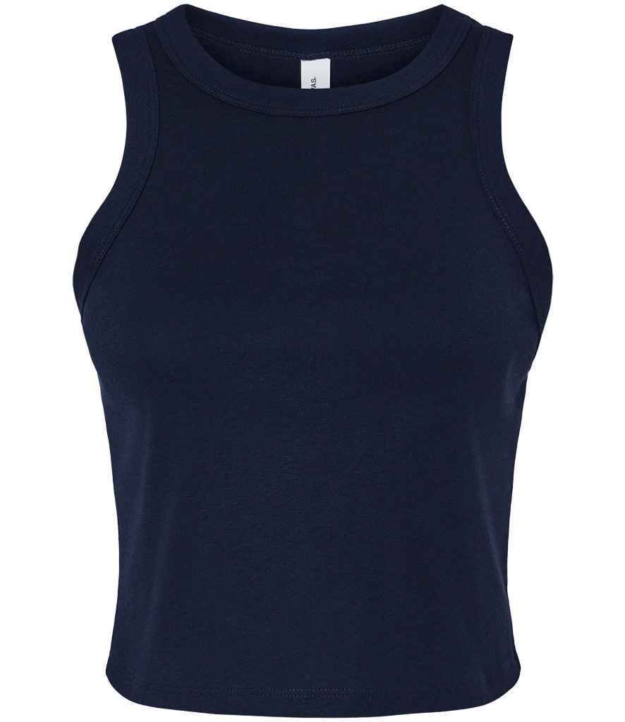 Bella+Canvas Bella Ladies Micro Rib Racer Tank Top - Solid Navy Blend (BL1019)