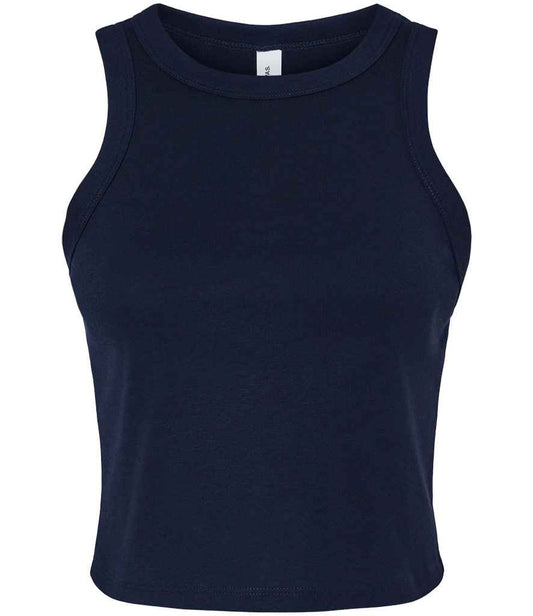 Bella+Canvas Bella Ladies Micro Rib Racer Tank Top - Solid Navy Blend (BL1019)