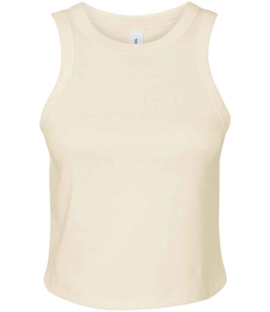 Bella+Canvas Bella Ladies Micro Rib Racer Tank Top - Solid Natural Blend (BL1019)