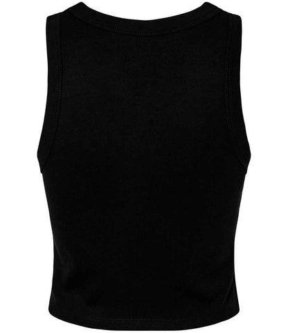 Bella+Canvas Bella Ladies Micro Rib Racer Tank Top - Solid Black Blend (BL1019)