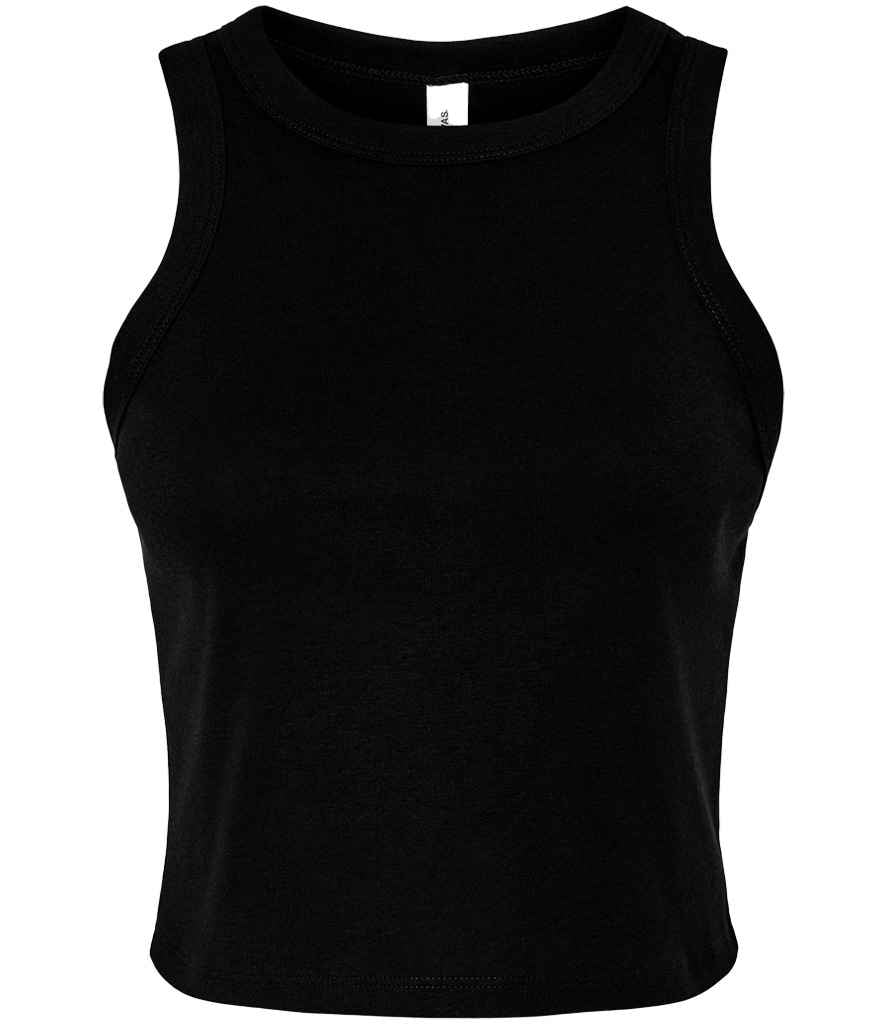 Bella+Canvas Bella Ladies Micro Rib Racer Tank Top - Solid Black Blend (BL1019)