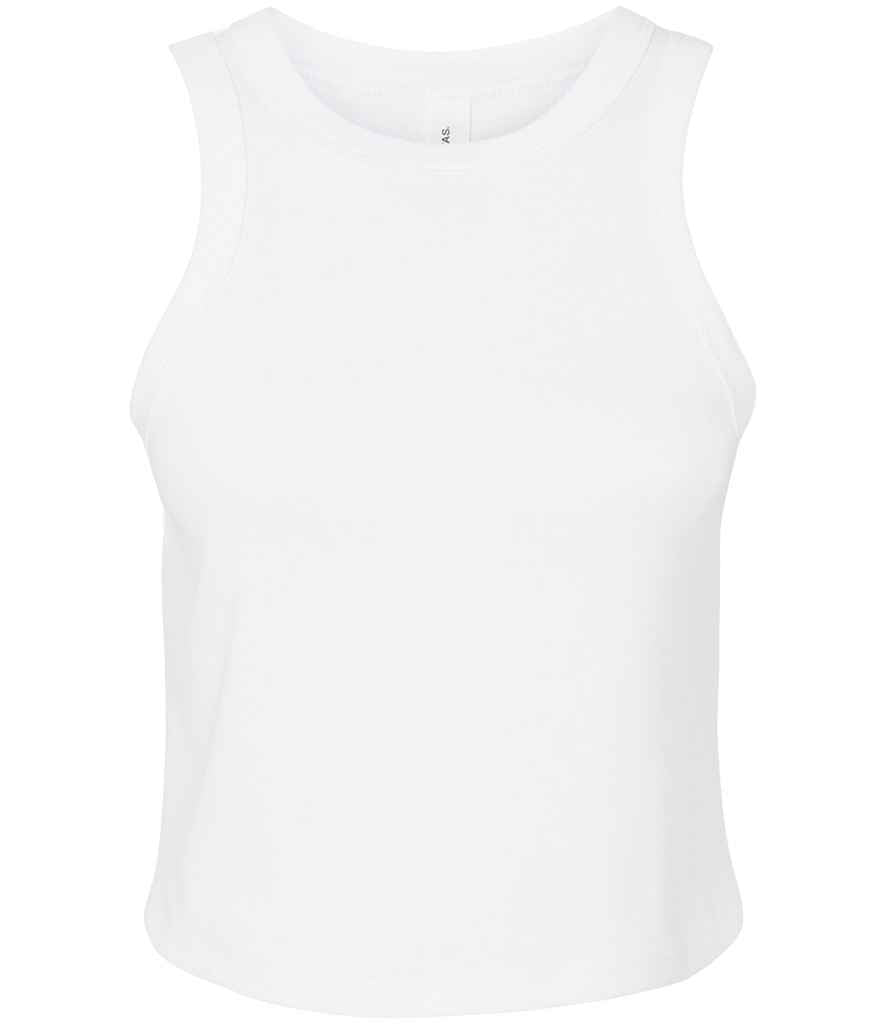 Bella+Canvas Bella Ladies Micro Rib Racer Tank Top - Solid White Blend (BL1019)