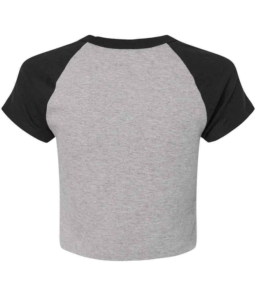 Bella+Canvas Bella Ladies Micro Rib Raglan Baby T-Shirt - Athletic Heather/Black (BL1201)