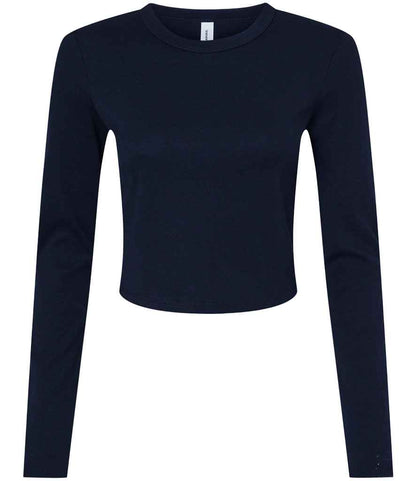Bella+Canvas Bella Micro Rib Long Sleeve Baby T-Shirt - Solid Navy Blend (BL1501)