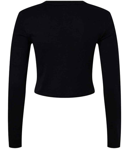 Bella+Canvas Bella Micro Rib Long Sleeve Baby T-Shirt - Solid Black Blend (BL1501)