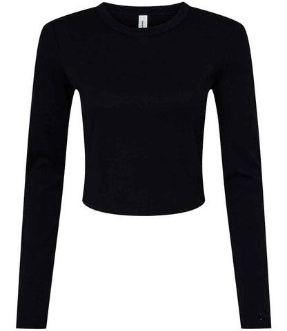 Bella+Canvas Bella Micro Rib Long Sleeve Baby T-Shirt - Solid Black Blend (BL1501)