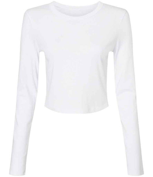 Bella+Canvas Bella Micro Rib Long Sleeve Baby T-Shirt - Solid White Blend (BL1501)