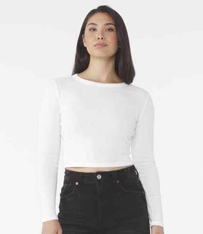 Bella+Canvas Bella Micro Rib Long Sleeve Baby T-Shirt - Solid White Blend (BL1501)