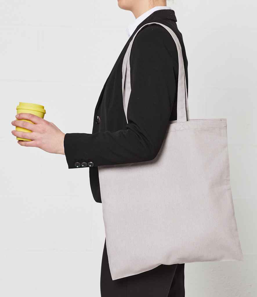 Brand Lab Cotton Long Handle Shopper - Silver (BR001)