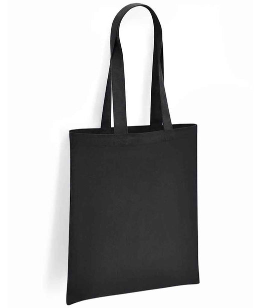 Brand Lab Organic Cotton Long Handle Shopper - Black (BR051)