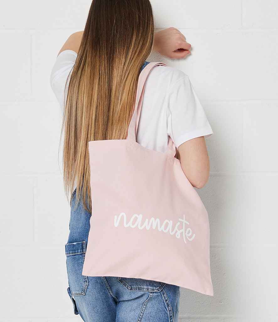 Brand Lab Organic Cotton Long Handle Shopper - Light Pink (BR051)