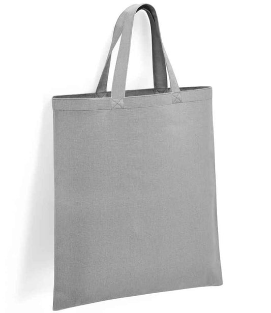 Brand Lab Organic Cotton Short Handle Shopper - Silver (BR052)