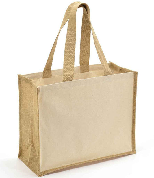 Brand Lab Jute and Canvas Shopper - Natural/Natural (BR101)