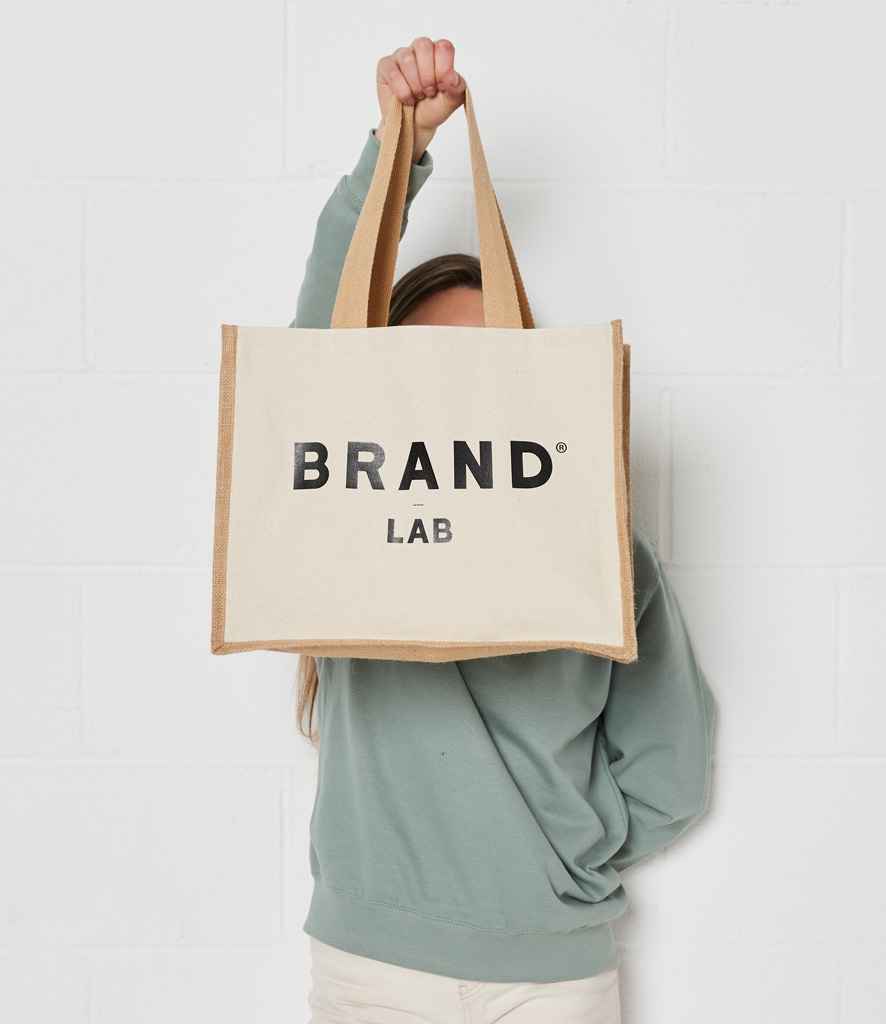 Brand Lab Jute and Canvas Shopper - Natural/Natural (BR101)