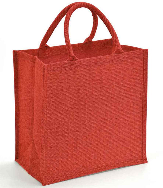 Brand Lab Natural Jute Tote - Red (BR102)