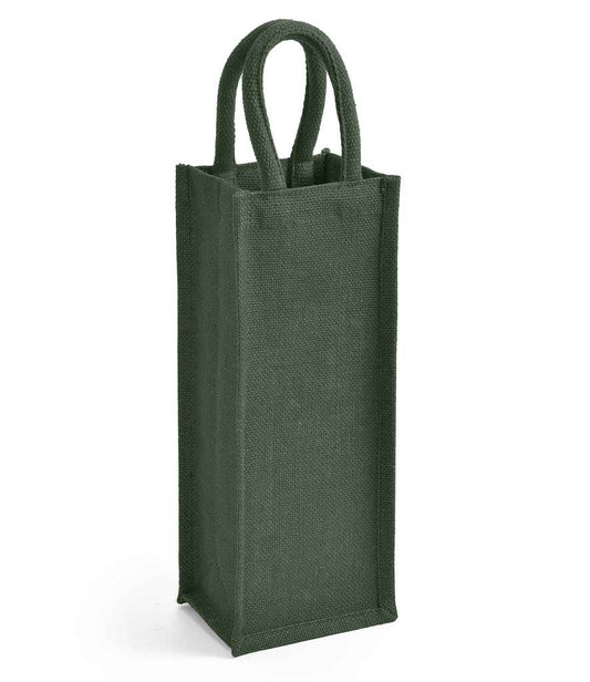 Brand Lab Jute Bottle Bag - Forest Green (BR105)