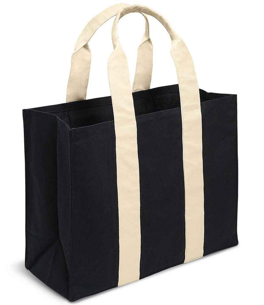 Brand Lab Canvas Wrap Tote Bag - Black/Natural (BR202)