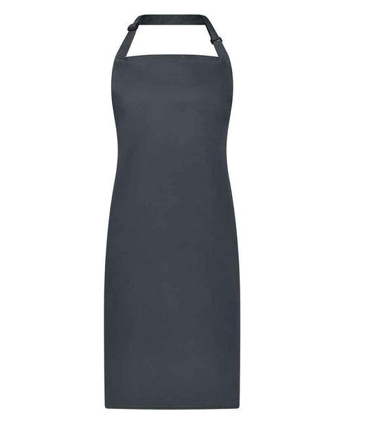 Brand Lab Adjustable Bib Apron - Charcoal (BR500)