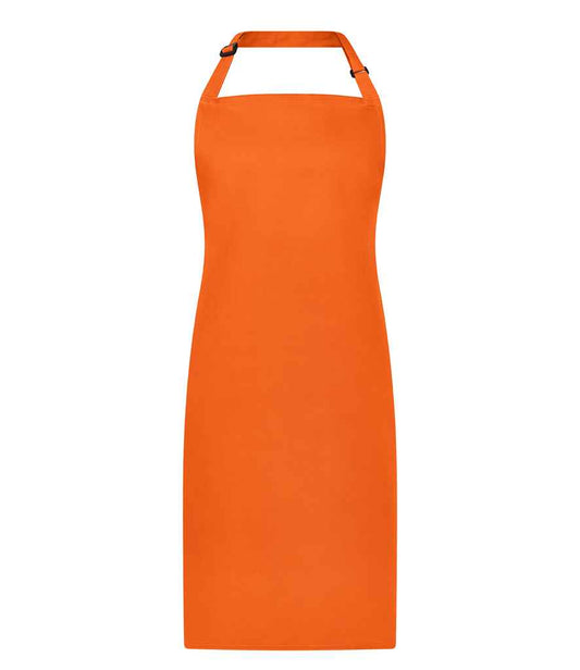Brand Lab Adjustable Bib Apron - Orange (BR500)