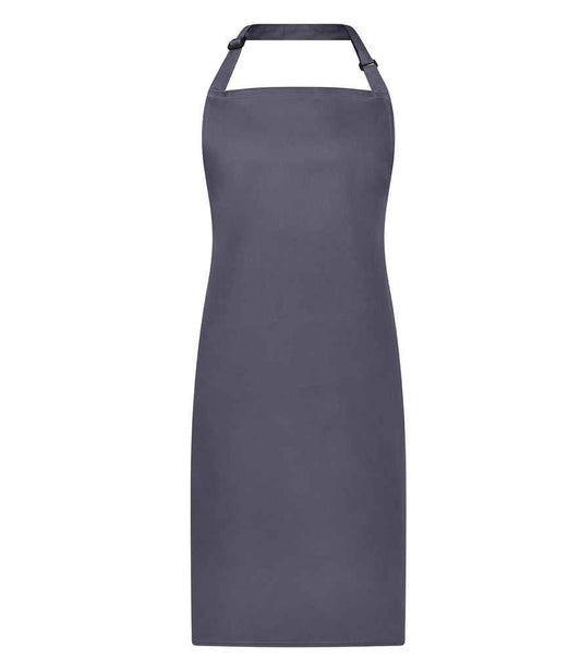 Brand Lab Adjustable Bib Apron - Steel (BR500)