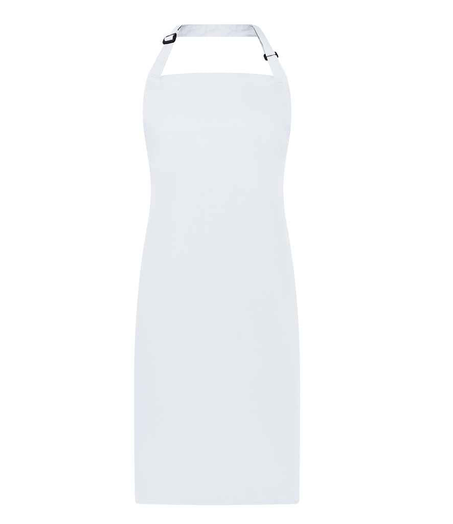 Brand Lab Adjustable Bib Apron - White (BR500)