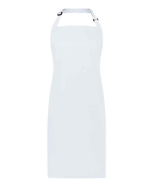 Brand Lab Adjustable Bib Apron - White (BR500)