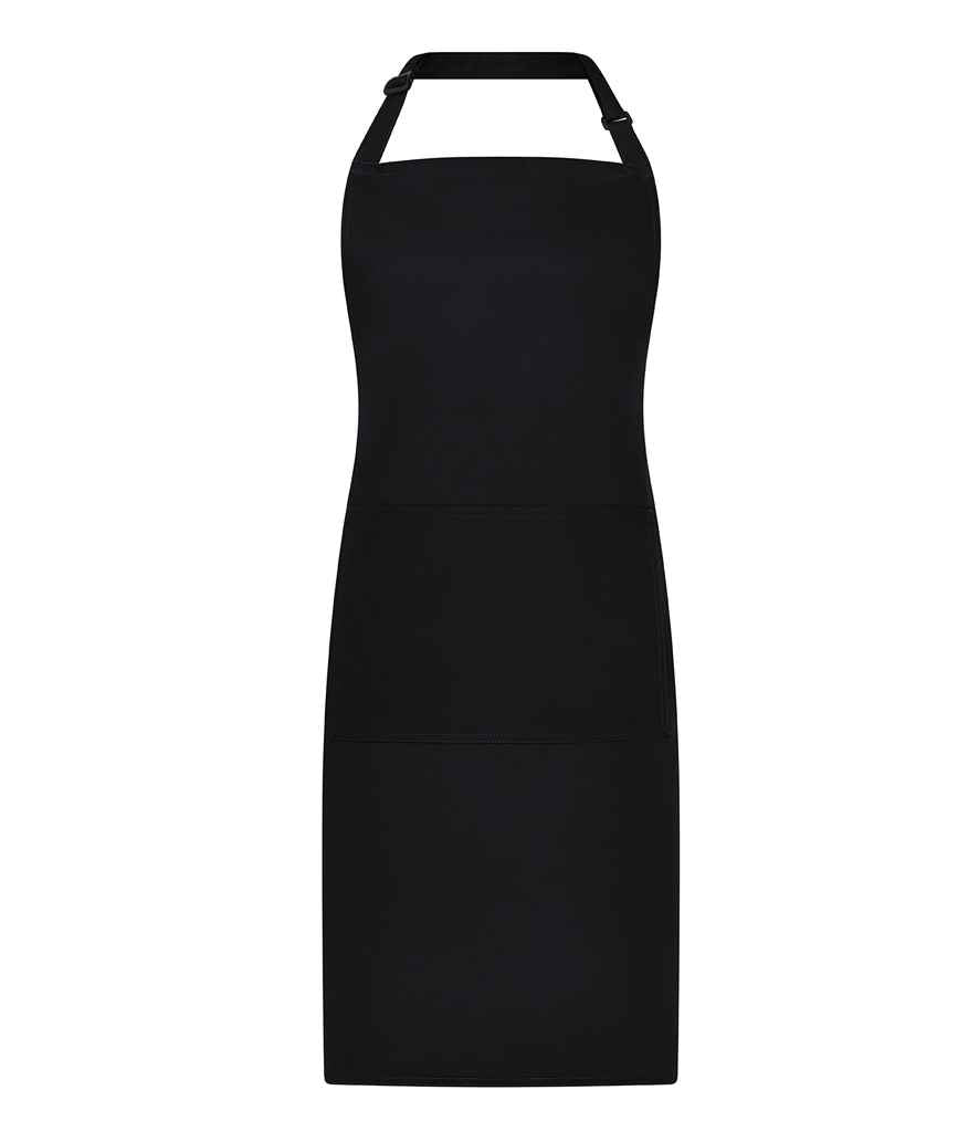 Brand Lab Adjustable Bib Pocket Apron - Black (BR501)