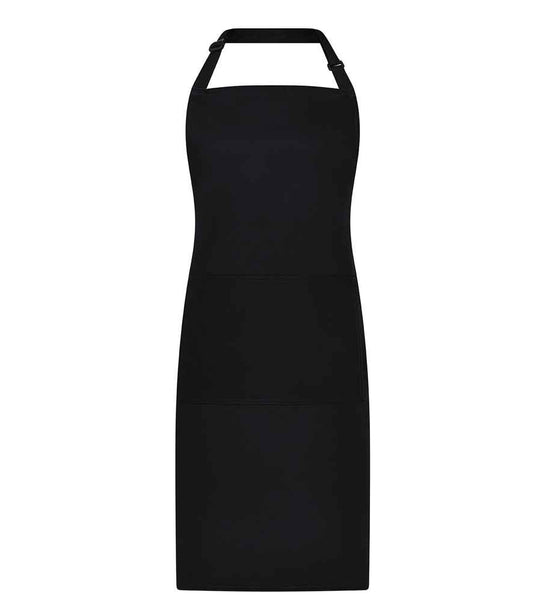 Brand Lab Adjustable Bib Pocket Apron - Black (BR501)