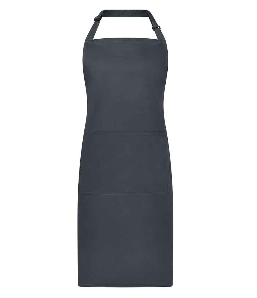 Brand Lab Adjustable Bib Pocket Apron - Charcoal (BR501)