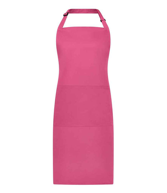 Brand Lab Adjustable Bib Pocket Apron - Fuchsia (BR501)