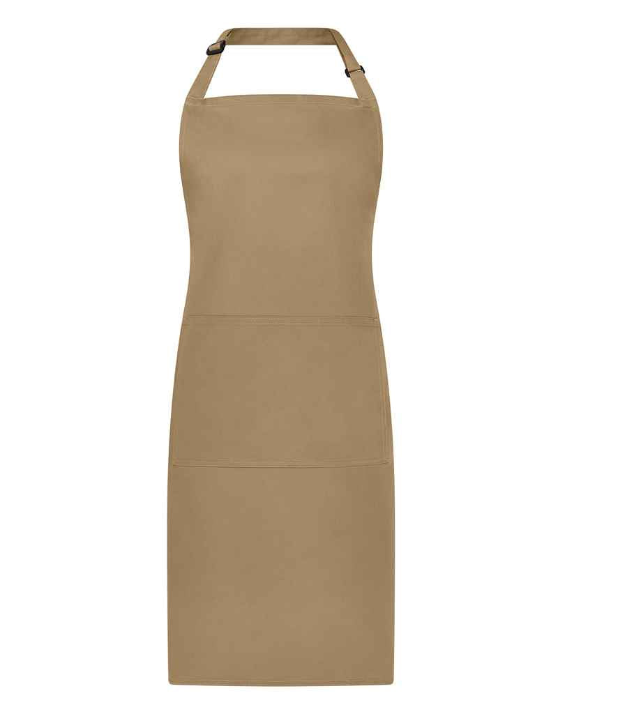 Brand Lab Adjustable Bib Pocket Apron - Khaki (BR501)