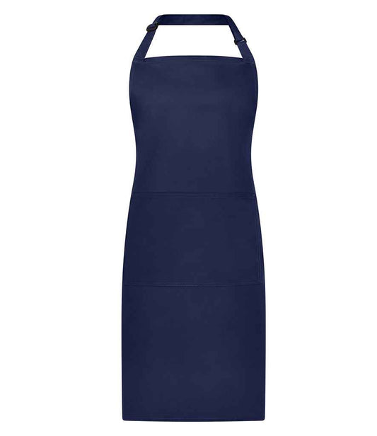 Brand Lab Adjustable Bib Pocket Apron - Navy (BR501)
