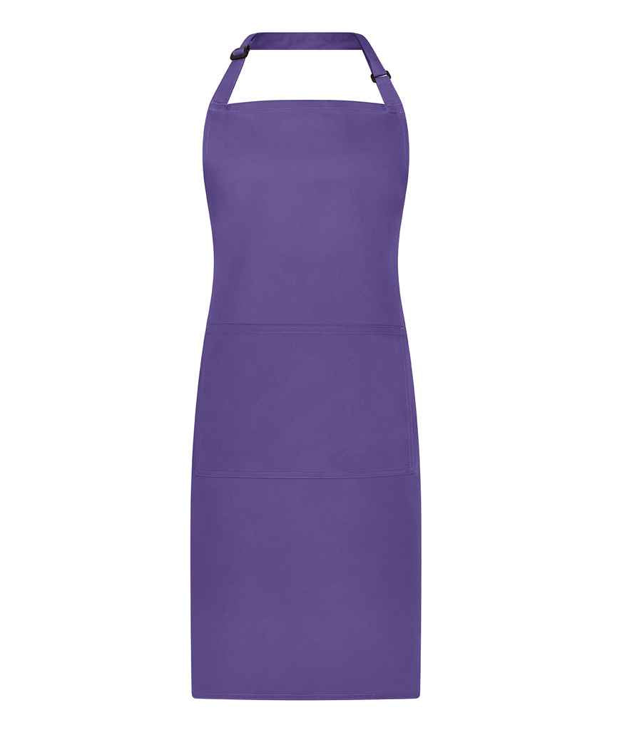 Brand Lab Adjustable Bib Pocket Apron - Purple (BR501)